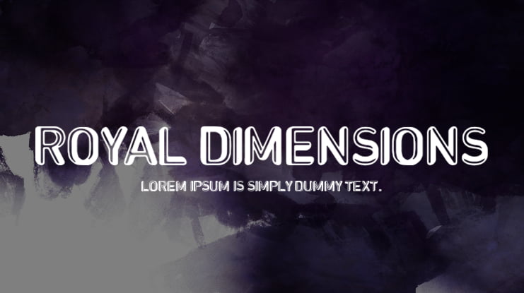 Royal dimensions Font