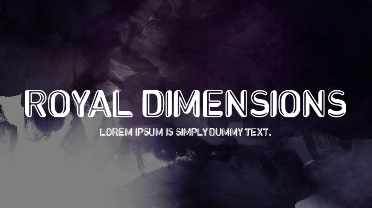 Royal dimensions Font