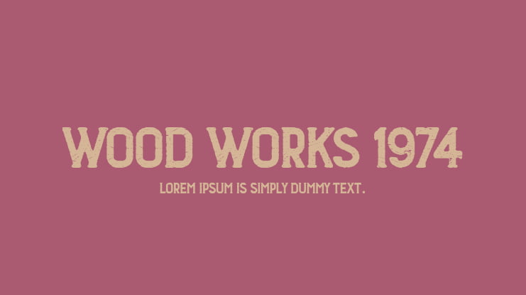 Wood Works 1974 Font