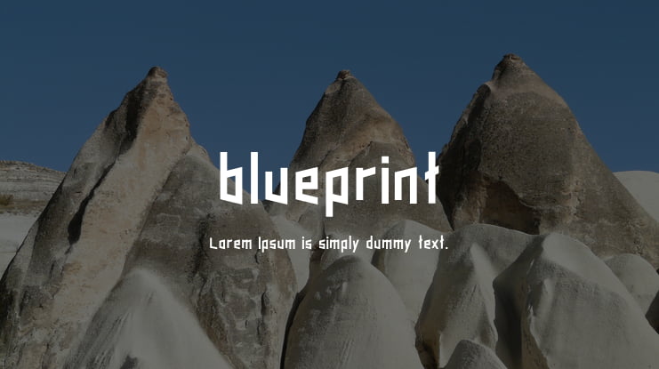 blueprint Font
