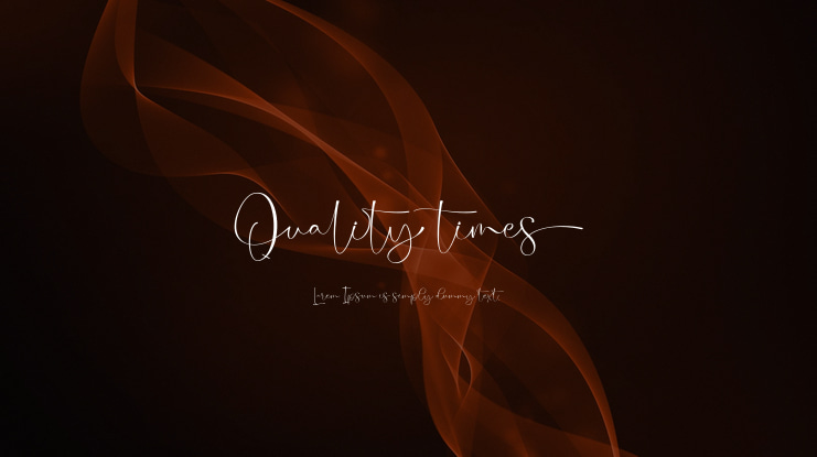 Quality times Font