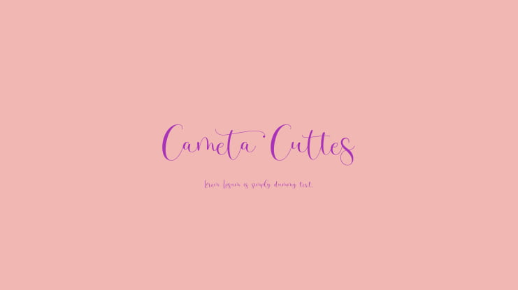 Cameta Cuttes Font