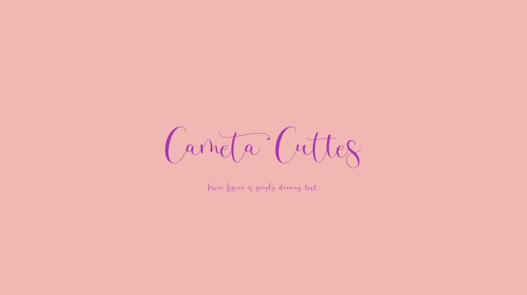 Cameta Cuttes Font