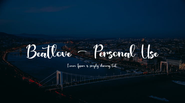Beatlove - Personal Use Font
