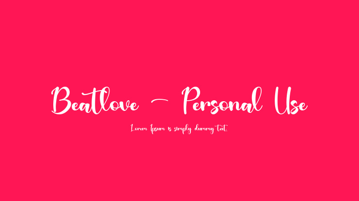 Beatlove - Personal Use Font
