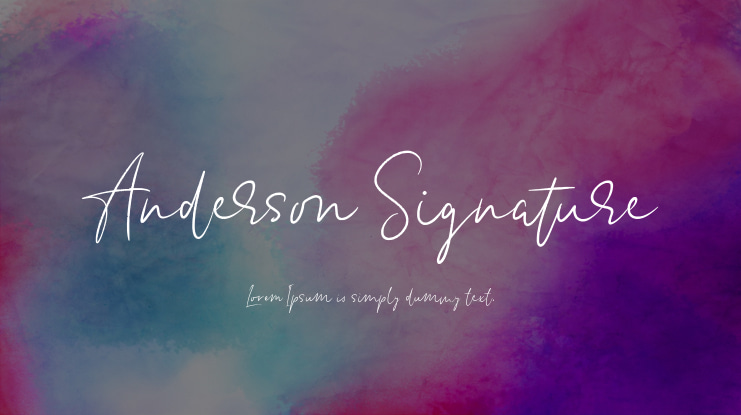 Anderson Signature Font Family