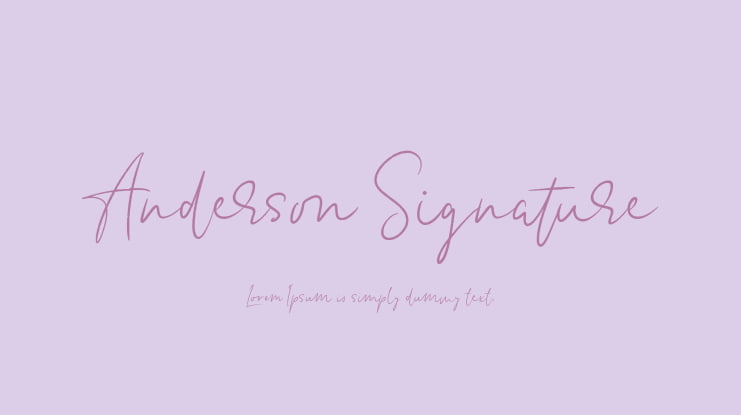 Anderson Signature Font Family