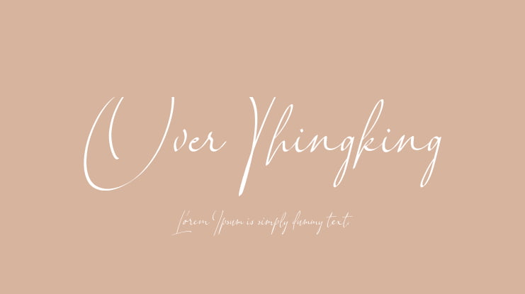 Over Thingking Font Family