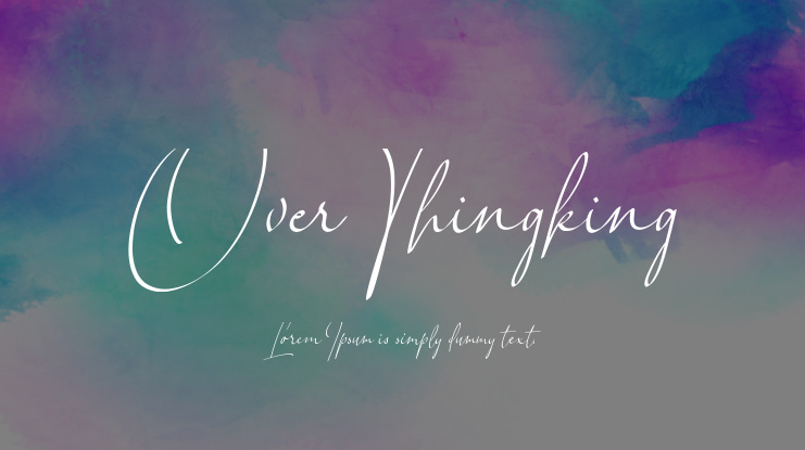 Over Thingking Font Family