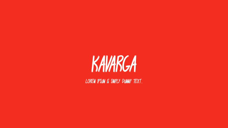 KAVARGA Font Family