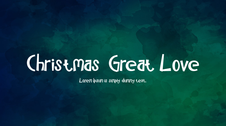 Christmas Great Love Font