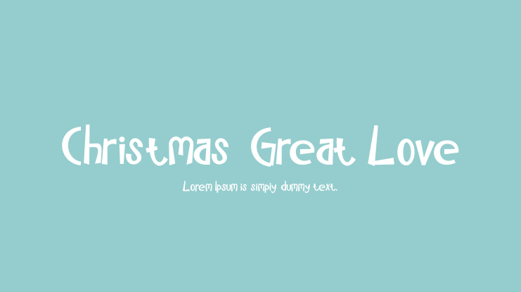 Christmas Great Love Font
