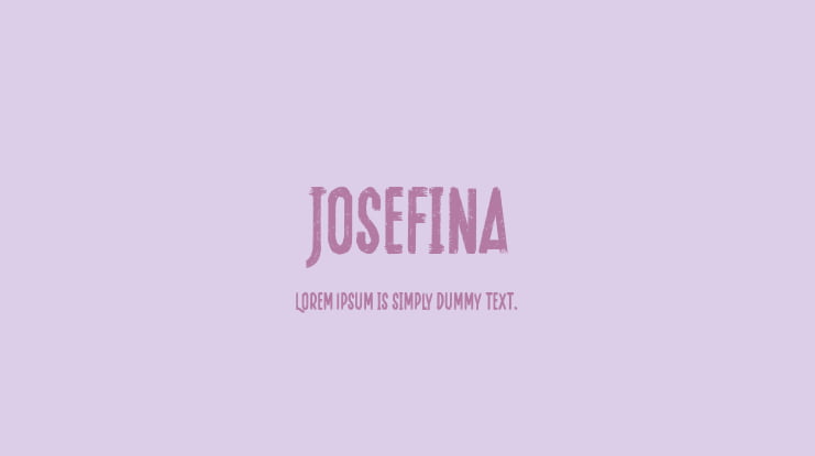Josefina Font Family