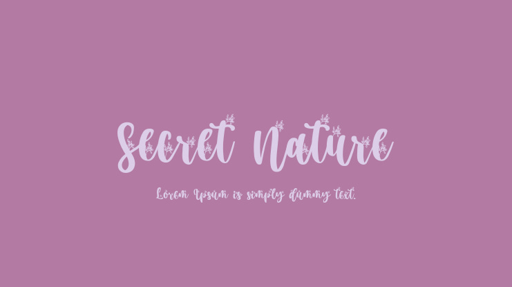 Secret Nature Font
