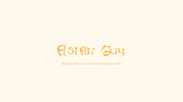 Asian Guy Font