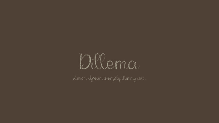 Dillema Font