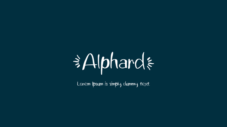Alphard Font