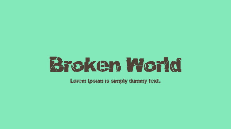 Broken World Font