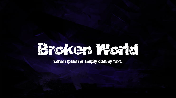 Broken World Font