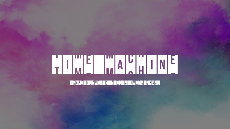 Time Machine Font