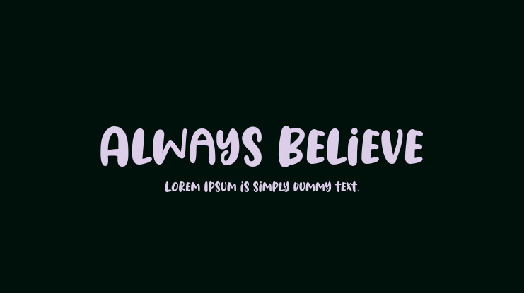 Always Believe Font