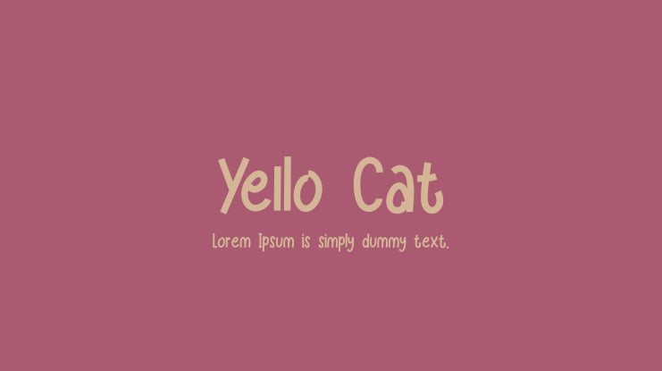 Yello Cat Font