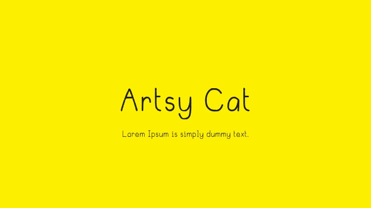 Artsy Cat Font