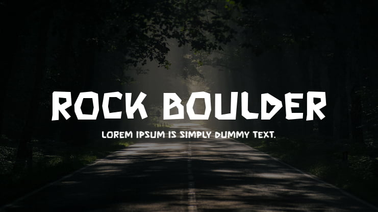 Rock Boulder Font