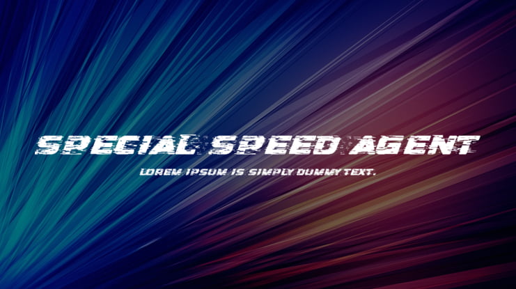 Special Speed Agent Font