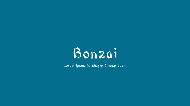 Bonzai Font