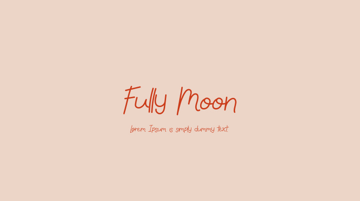 Fully Moon Font