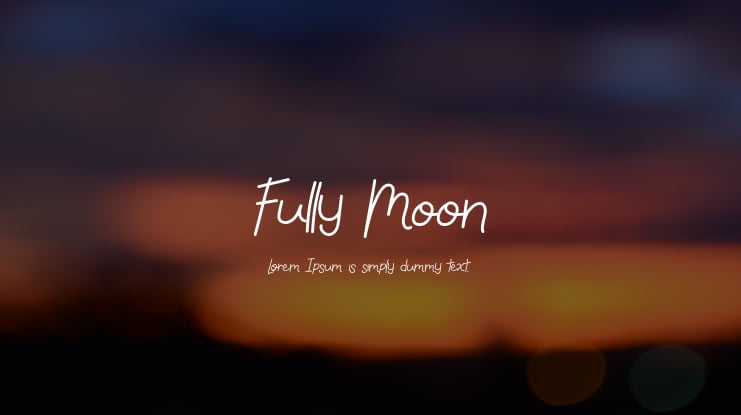 Fully Moon Font