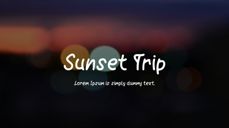 Sunset Trip Font