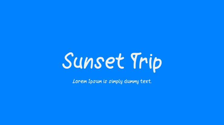 Sunset Trip Font