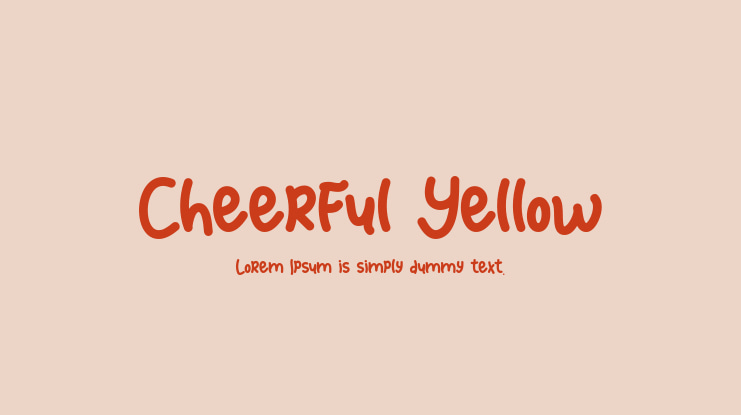 Cheerful Yellow Font