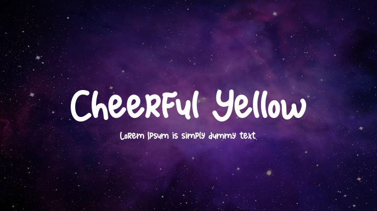 Cheerful Yellow Font