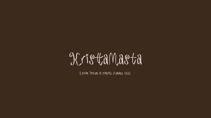 KristtaMasta Font