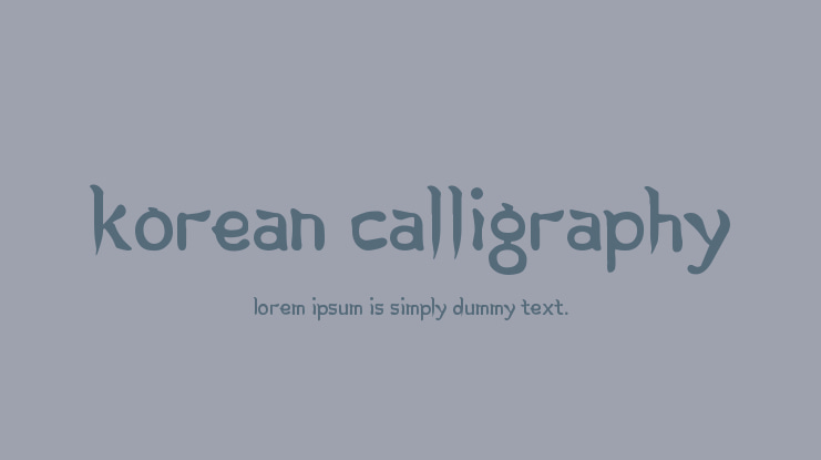 Korean Calligraphy Font