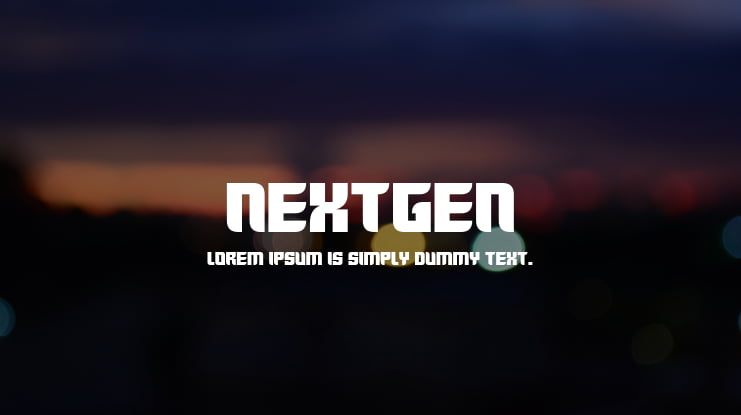 Nextgen Font Family