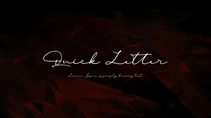 Quick Letter Font