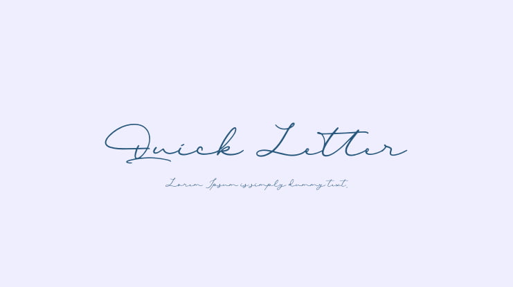 Quick Letter Font