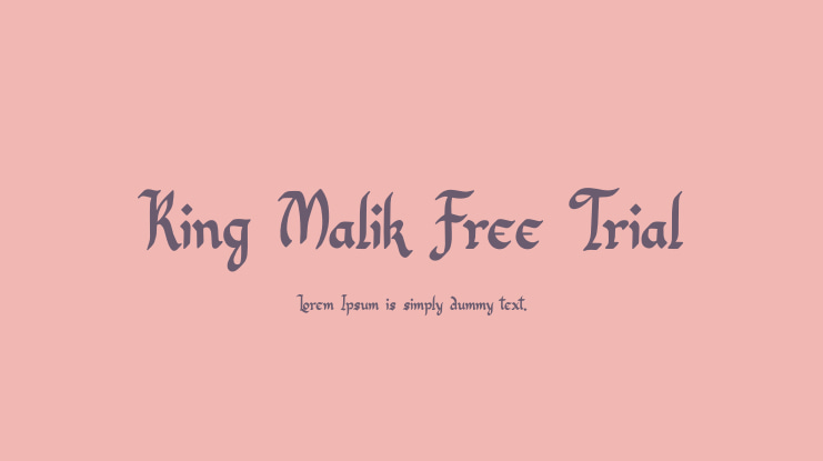 King Malik Free Trial Font