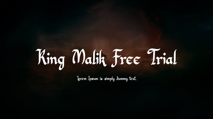 King Malik Free Trial Font