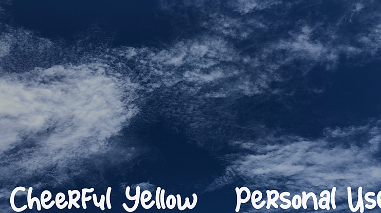 Cheerful Yellow - Personal Use Font