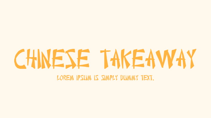 Chinese Takeaway Font