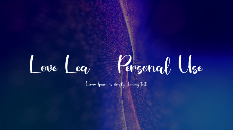 Love Lea - Personal Use Font