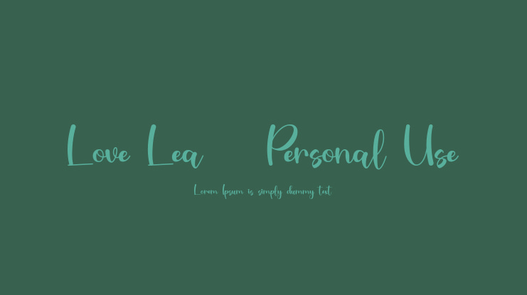 Love Lea - Personal Use Font