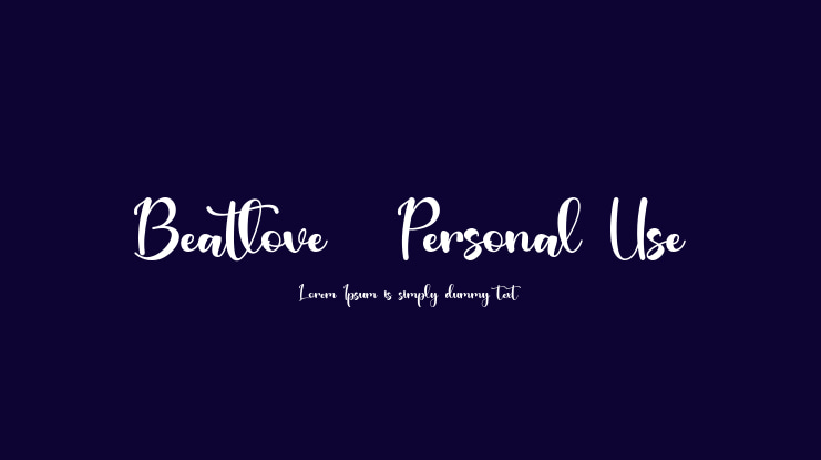 Beatlove -Personal Use Font