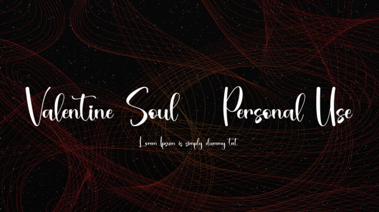 Valentine Soul - Personal Use Font
