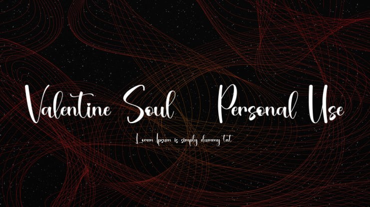 Valentine Soul - Personal Use Font